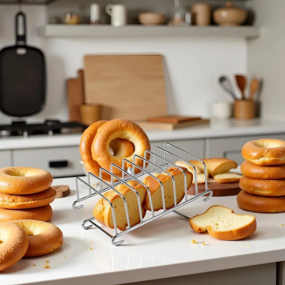 Stainless Steel Toast Bread Cooling Rack Rectangular Food Display And Air Fryer Accessory 4