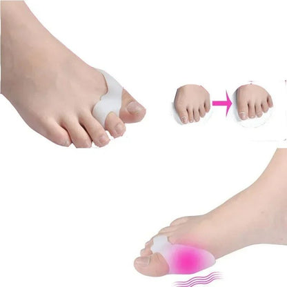 Silicone Two Hole Toe Separator And Bunion Corrector For Foot Alignment Support 3