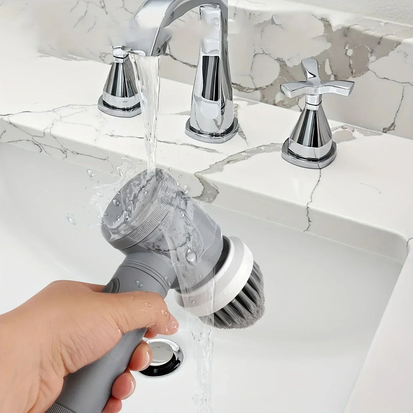 Electric Spin Scrubber Cordless Cleaning Brush With 6 Replaceable Brush Heads 3