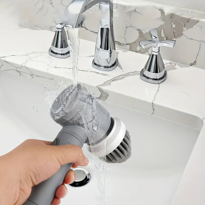 Electric Spin Scrubber Cordless Cleaning Brush With 6 Replaceable Brush Heads 3