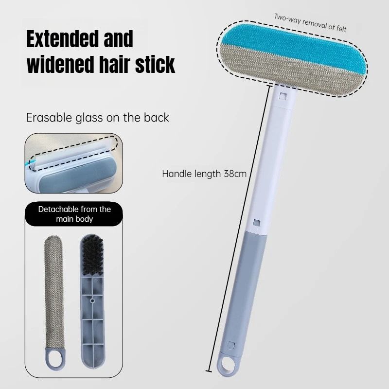 Long Handle Pet Hair Remover Brush For Carpets Cat Trees Beds And Furniture Cleaning 1