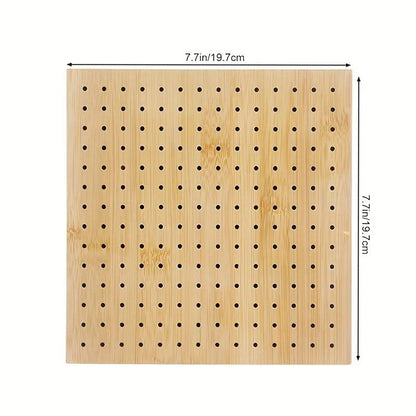 Handcrafted Bamboo Crochet Block Plate  Precision Grid Board For Crochet  Weaving Projects 1