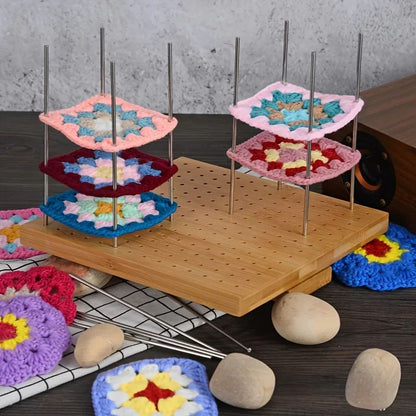 Handcrafted Bamboo Crochet Block Plate  Precision Grid Board For Crochet  Weaving Projects 4