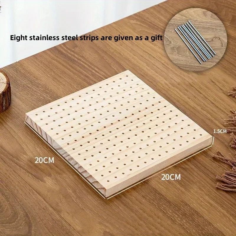 Handcrafted Bamboo Crochet Block Plate  Precision Grid Board For Crochet  Weaving Projects 7