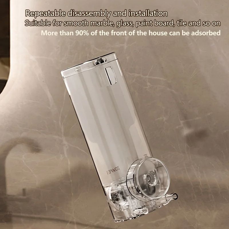 EasyMount NoDrill Wall Soap Dispenser  Suction Cup Refillable  SpaceSaving 5