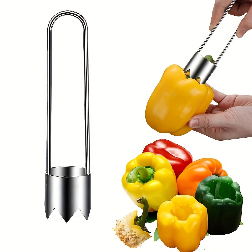 Stainless Steel Core Remover Portable Rust Proof Cutter, Sharp Serrated Tool for Apples and Pears, Durable Vegetable