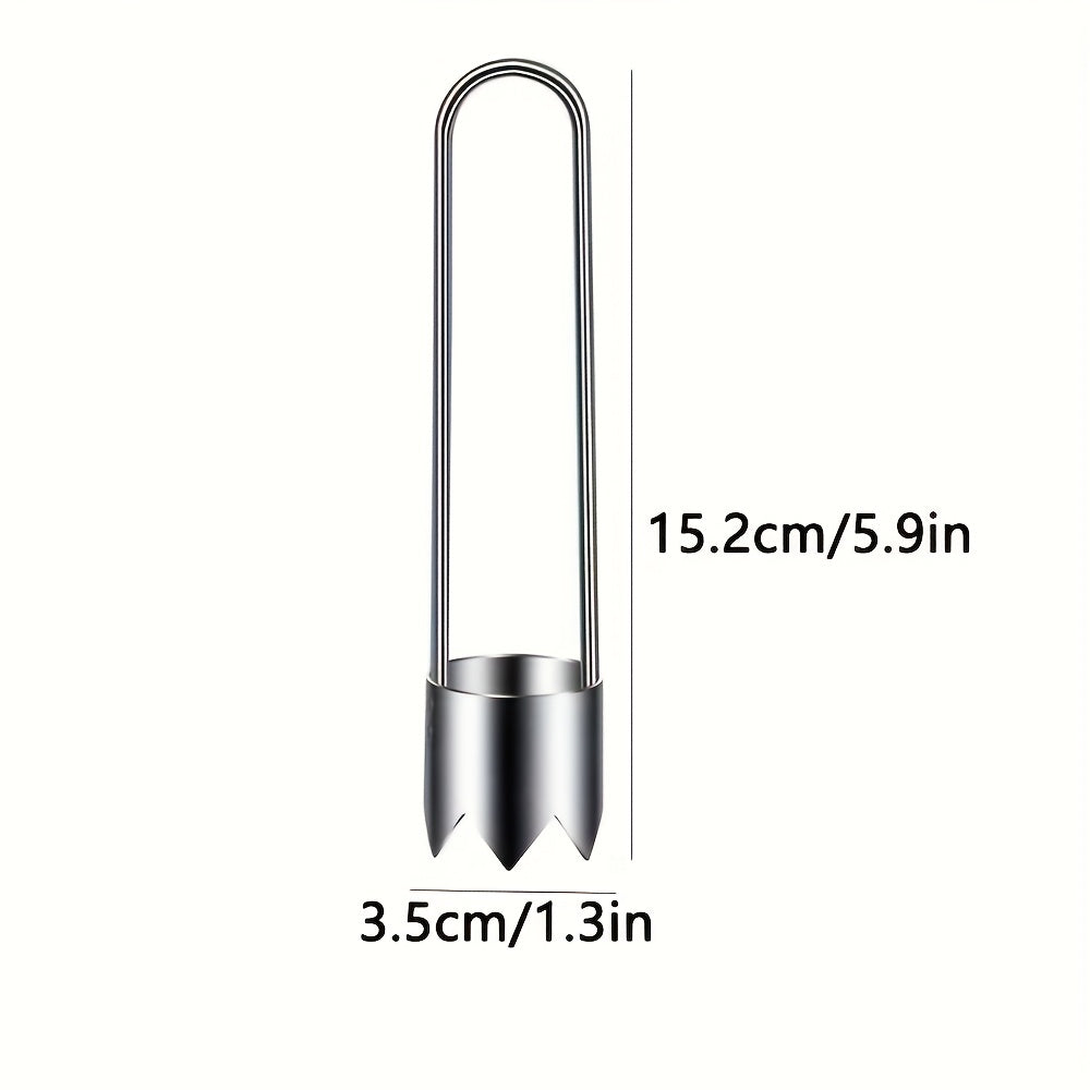 Stainless Steel Core Remover Portable Rust Proof Cutter, Sharp Serrated Tool for Apples and Pears, Durable Vegetable