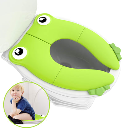 Portable Large Potty Training Pad, Baby Travel Folding Potty Seat, Non Slip Silicone Toilet Seat Cover for Kids