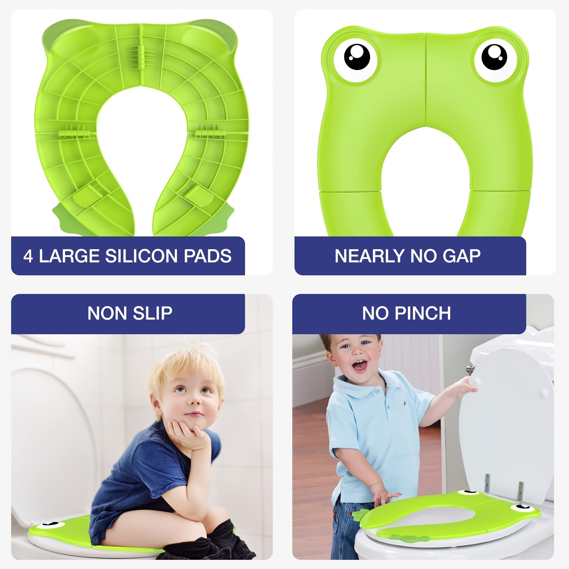 Portable Large Potty Training Pad Baby Travel Folding Potty Seat Non Slip Silicone Toilet Seat Cove 1
