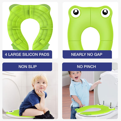 Portable Large Potty Training Pad Baby Travel Folding Potty Seat Non Slip Silicone Toilet Seat Cove 1
