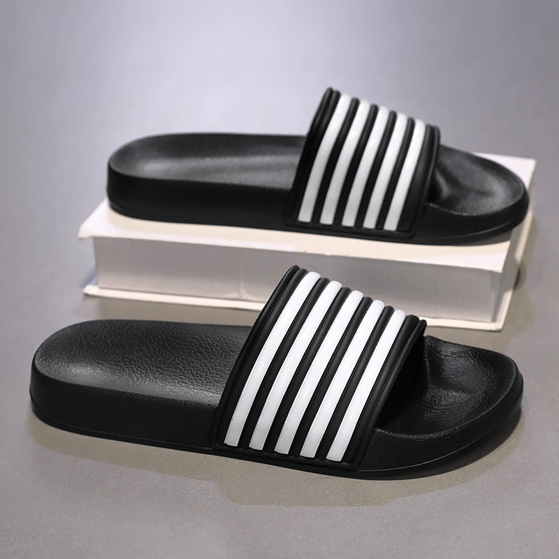 Striped Summer Mens Shoes, Couples Beach Sandals, Mens and Womens Beach Shoes, New Anti Slip Sandals