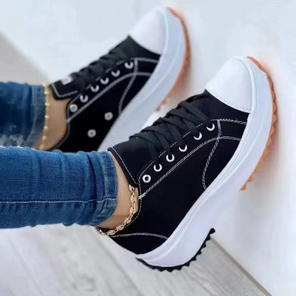 Round Head Canvas Solid Color Low Top Womens Shoes Womens New Casual Single Shoes 4