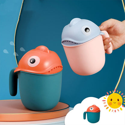 Cute Cartoon Baby Shampoo Shark Cup Bailer Childrens Shampoo Cup Easy Pour Rinse Cup For Toddlers B 1