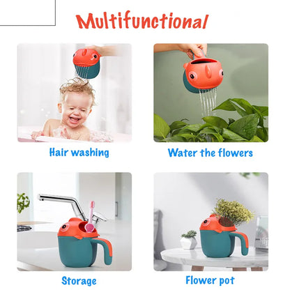 Cute Cartoon Baby Shampoo Shark Cup Bailer Childrens Shampoo Cup Easy Pour Rinse Cup For Toddlers B 2
