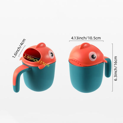 Cute Cartoon Baby Shampoo Shark Cup Bailer Childrens Shampoo Cup Easy Pour Rinse Cup For Toddlers B 4