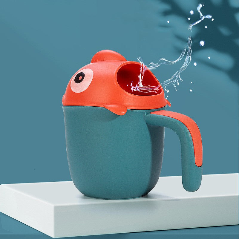 Cute Cartoon Baby Shampoo Shark Cup Bailer Childrens Shampoo Cup Easy Pour Rinse Cup For Toddlers B 5