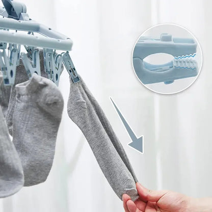 Foldable Drip Hanger Drying Rack For Clothes Plastic Underwear Socks Holder Balcony Bedroom Hanging 4
