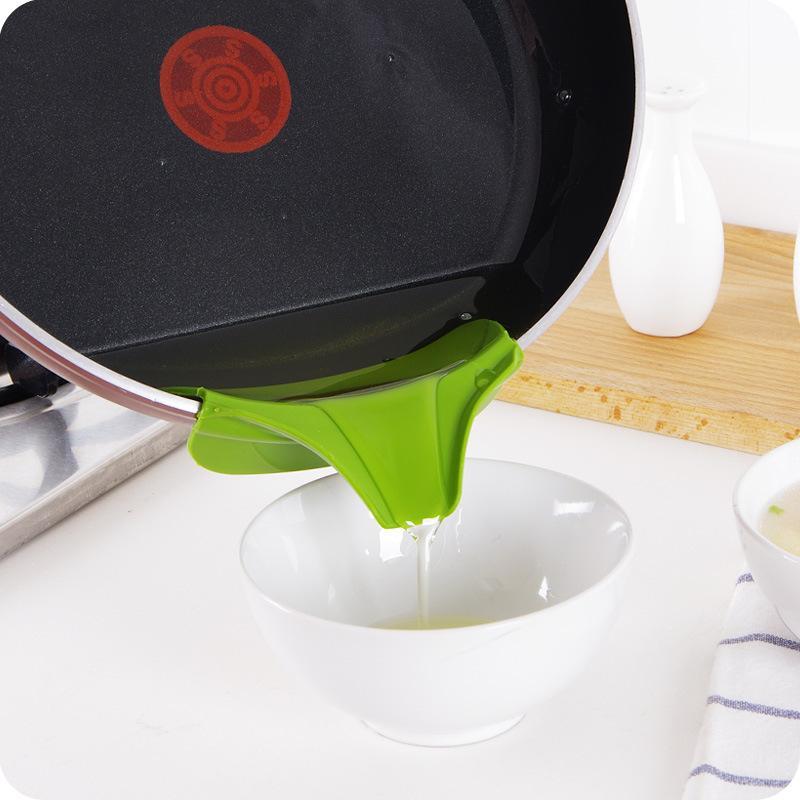 Anti spill Drain Pans, Creative Silicone FunnelTools, Round Rims Deflector, Liquid Funnels
