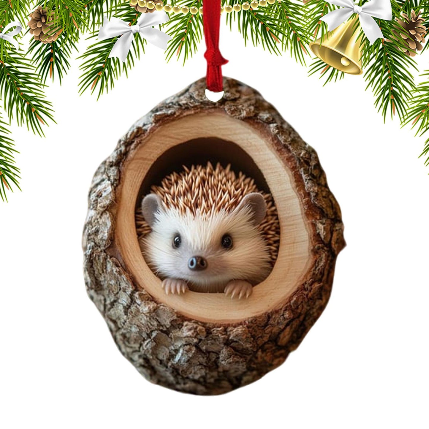 Christmas Tree Pendant Seasonal Decor Acrylic Animal Ornaments Hanging Xmas Navidad Party Supplies  4