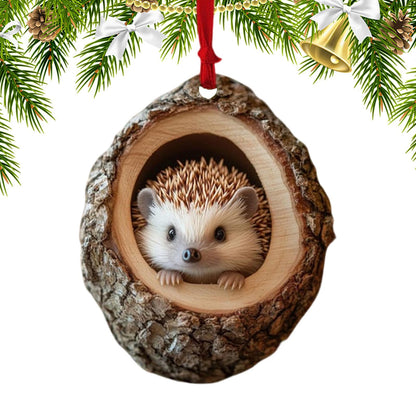 Christmas Tree Pendant Seasonal Decor Acrylic Animal Ornaments Hanging Xmas Navidad Party Supplies  4