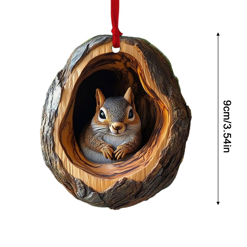 Christmas Tree Pendant Seasonal Decor Acrylic Animal Ornaments Hanging Xmas Navidad Party Supplies  6