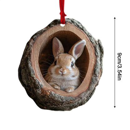 Christmas Tree Pendant Seasonal Decor Acrylic Animal Ornaments Hanging Xmas Navidad Party Supplies  10
