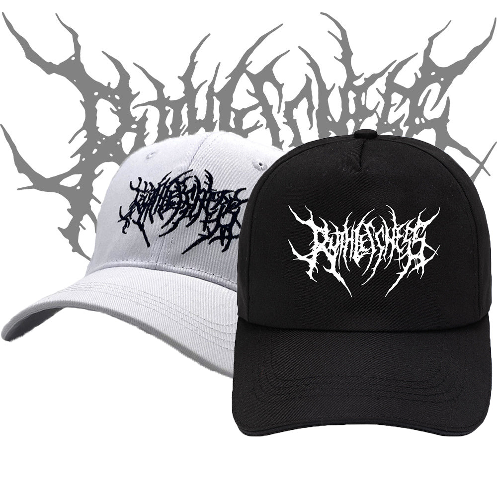 Cotton Fashion Embroidery Frauen Baseball Cap, Gothic Street Punk Black Sports Caps, Hip Hop Snapback Dad Hats Men Women