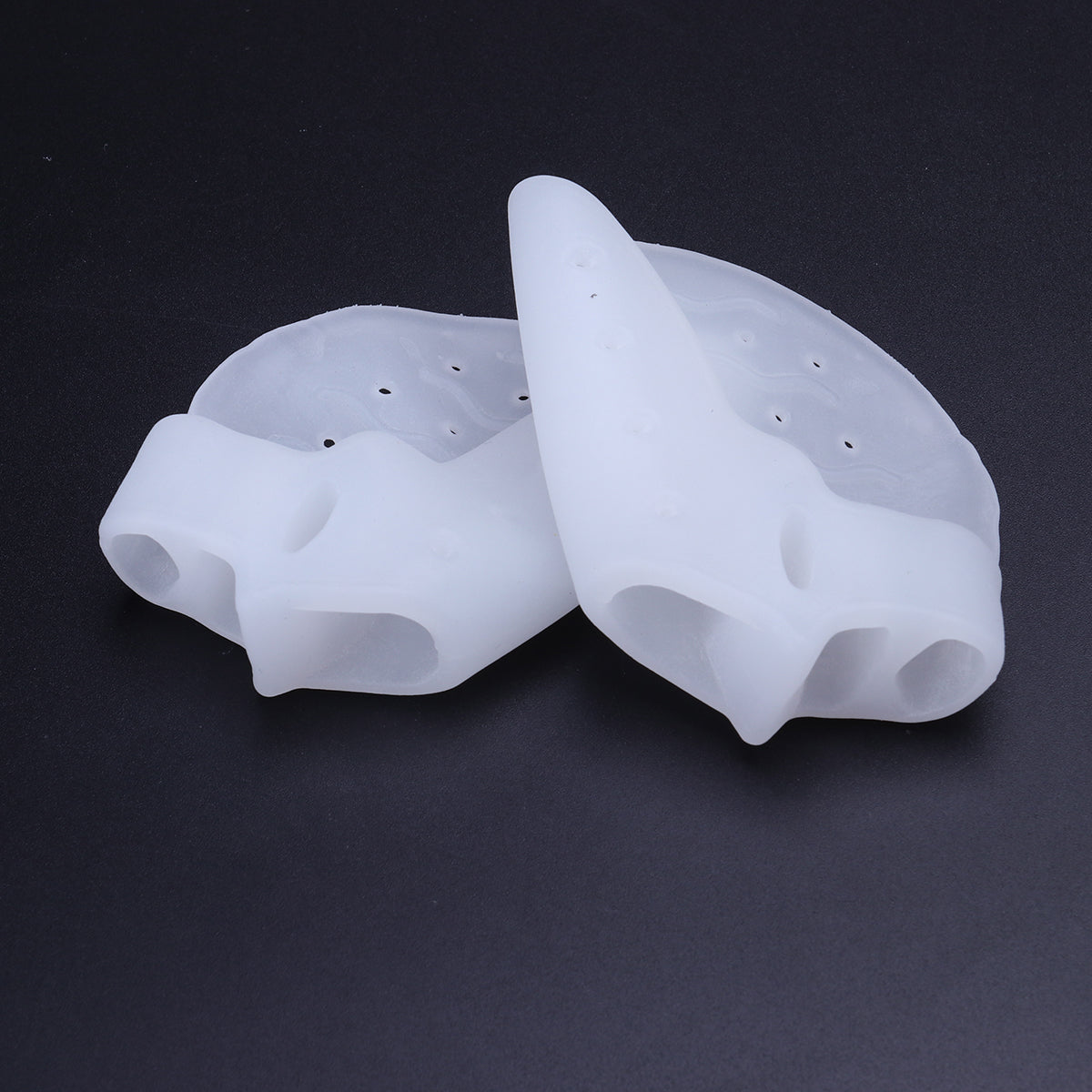 Forefoot Cushion Pad Gel Toe Separator Protector, Big Toe Straighter, Bunion Relief 3 Toe Holes Toe Spacer