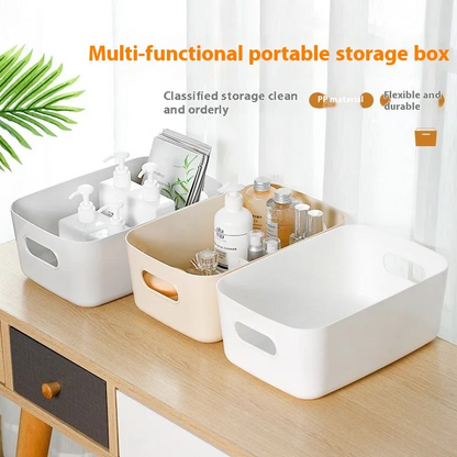 Desktop Storage Box Bathroom Organizer Box Kitchen Storage Household Plastic Storage Box Cosmetics  1