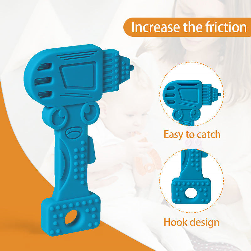 Silicone Tiny Rod Baby Teether Toys Food Grade Chewing Toy Baby Silicone Teether Wrench Childrens G