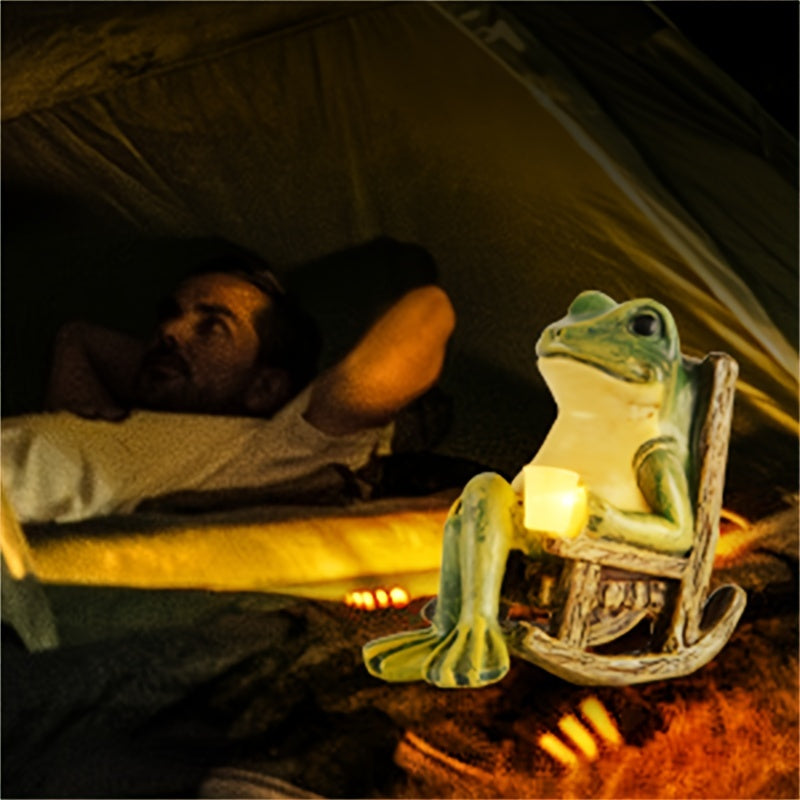 Perfect For Indoor And Outdoor Decoration Solar Powered Mini Frog Garden Statue Ideal Gift For Hall 4