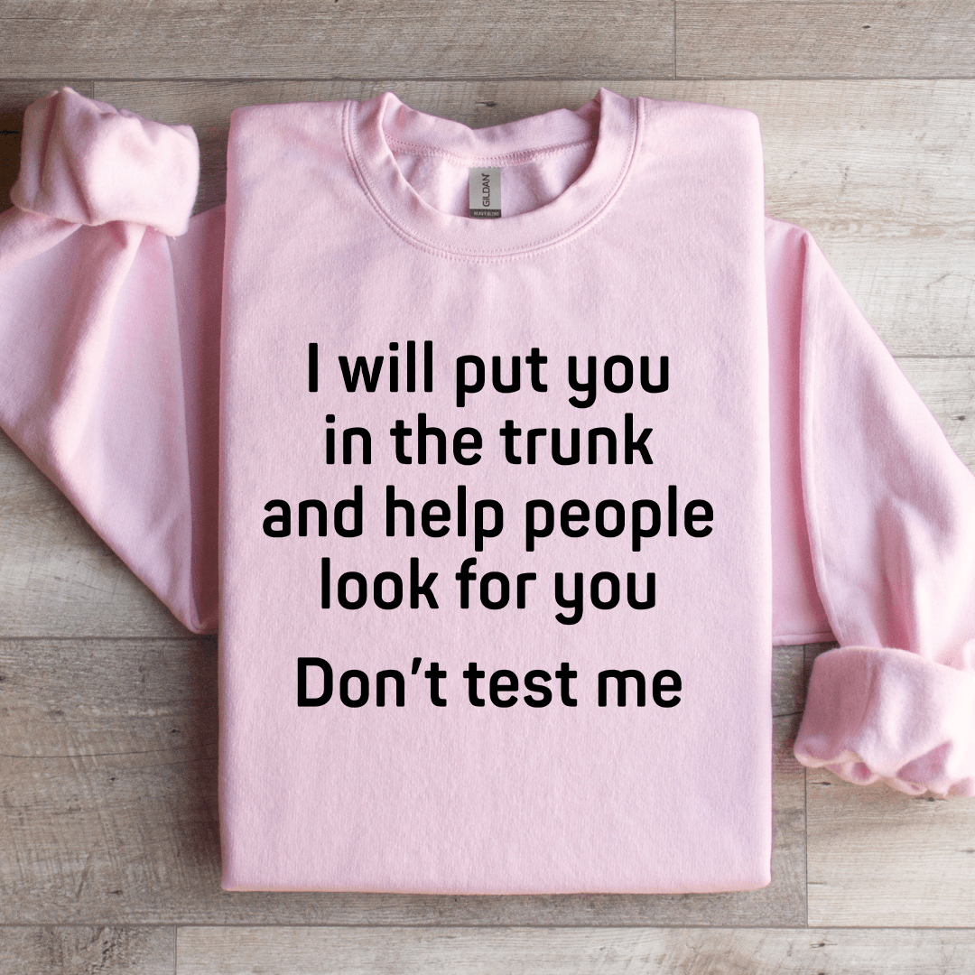 I Will Put You In The Trunk Sweatshirt 2