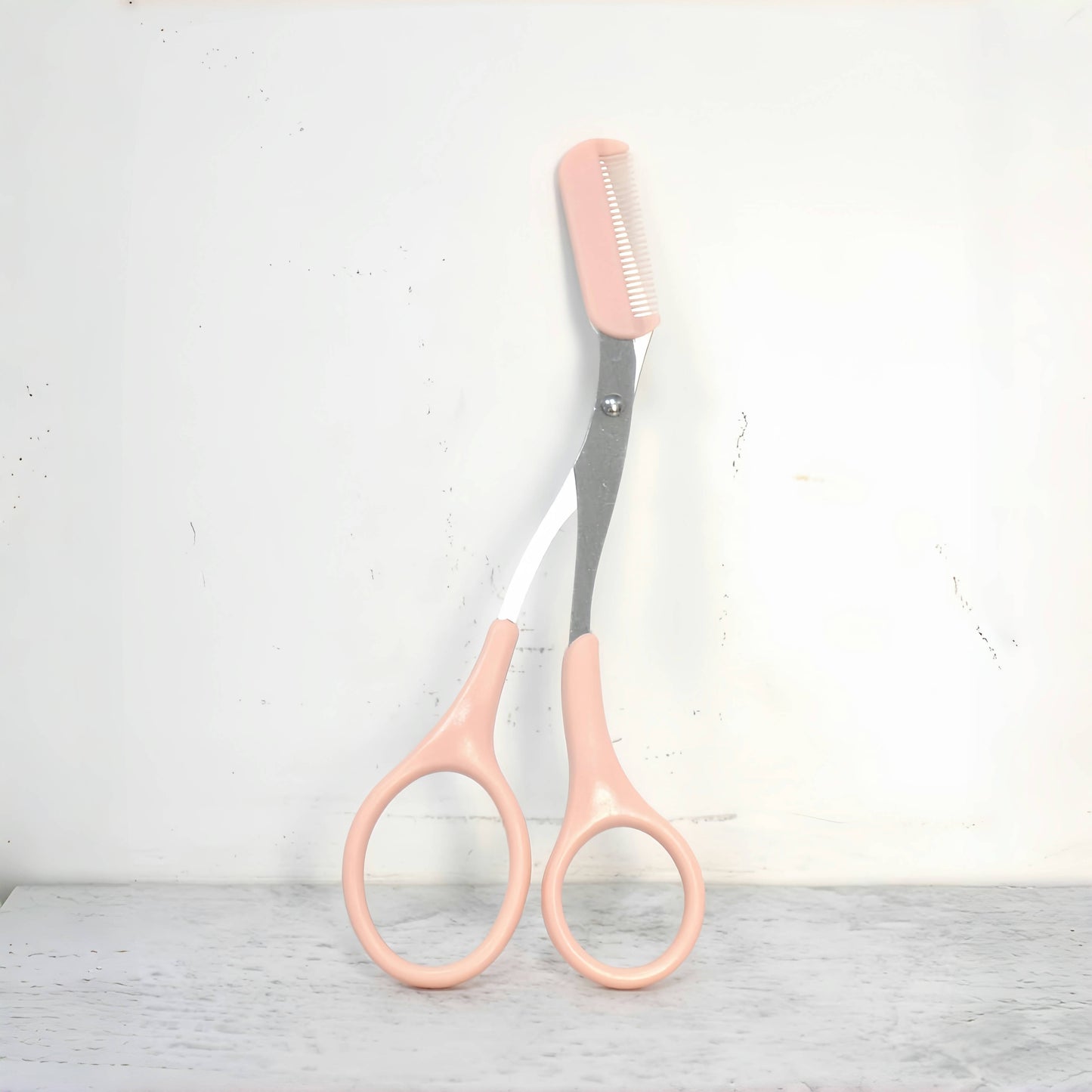 Stainless Steel Eyebrow Scissors With Built In Comb Pink Precise Grooming Tool Shaping And Creating 5