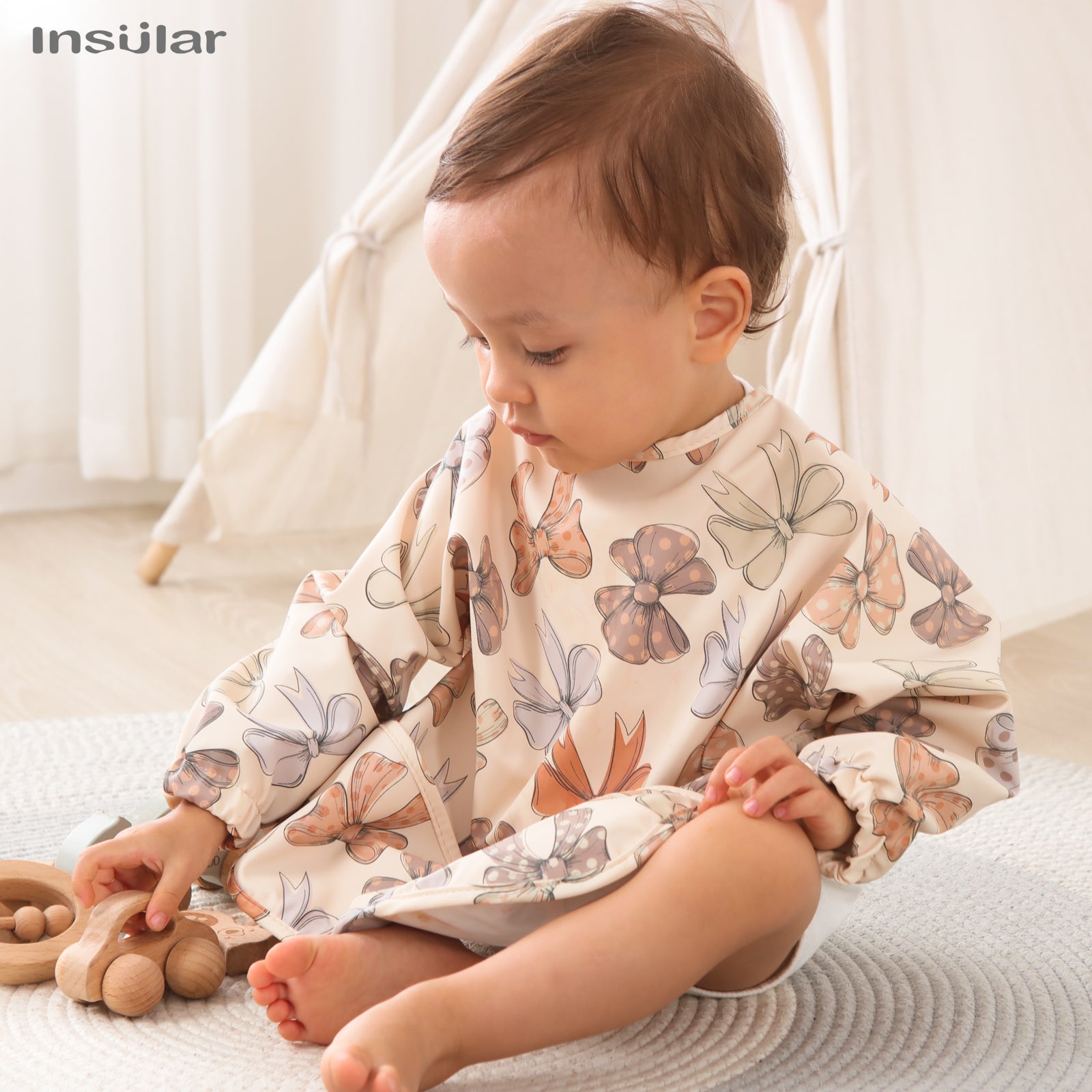 Waterproof Long Sleeve Bibs Aprons New Baby Bib With Pocket For Feeding Accessories Bibs For Childr 2