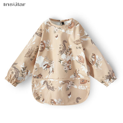 Waterproof Long Sleeve Bibs Aprons New Baby Bib With Pocket For Feeding Accessories Bibs For Childr 7