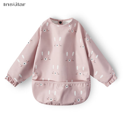 Waterproof Long Sleeve Bibs Aprons New Baby Bib With Pocket For Feeding Accessories Bibs For Childr 6