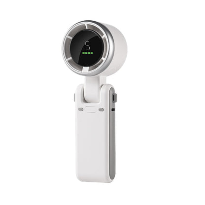 Summer New Hand held Fan, Folding High speed Turbo Fan, Desktop Portable LED Adjustment Student Fans, Hanging Neck