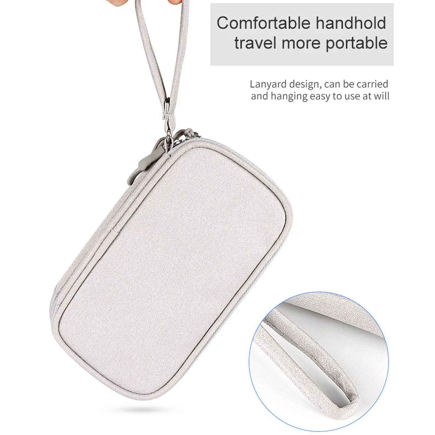 Data Cable Storage Bag Waterproof Travel Organizer Bag USB Charger Case Portable Layers Carry Bag C 3