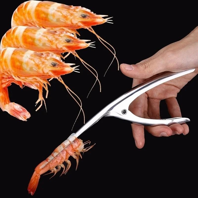 Stainless Steel Shrimp Peeler and Prawn Deveiner Seafood Line Cutter Kitchen Tool