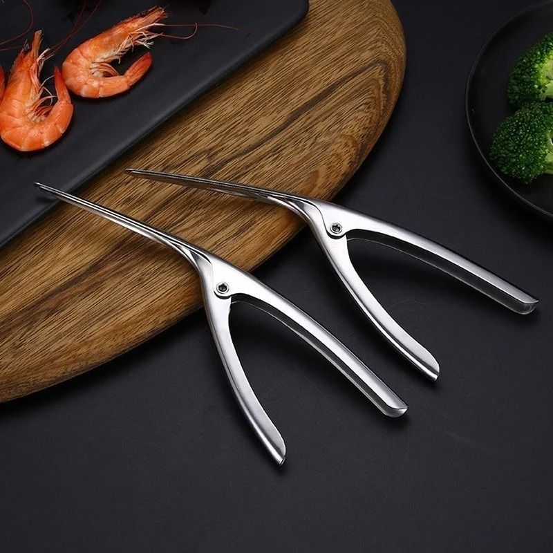 Stainless Steel Shrimp Peeler And Prawn Deveiner Seafood Line Cutter Kitchen Tool 4