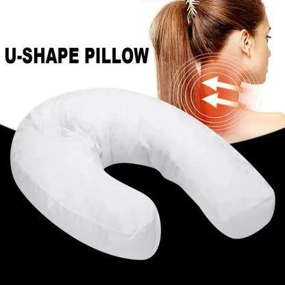 U Shape Side Sleeper Pillow With Ear Hole Contour Support For Neck And Shoulder Relief 3