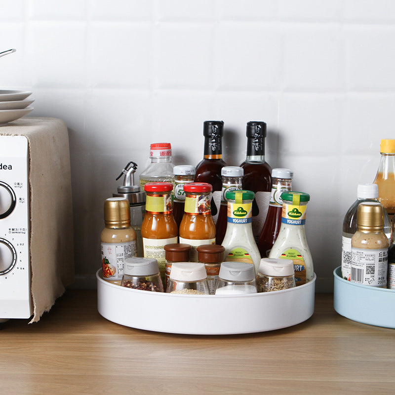 Rotating Cabinet Organizer Kitchen Bathroom Cosmetic Turntable Storage Tray Non Slip Spice Round Ra 2