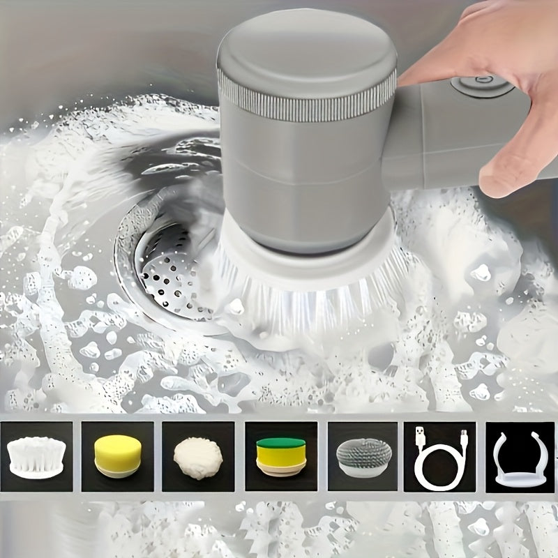 Electric Cleaning Brush Heads for Bathroom Kitchen Cleaning, Electric Spin Scrubber for Tub FloorTile Window Sink