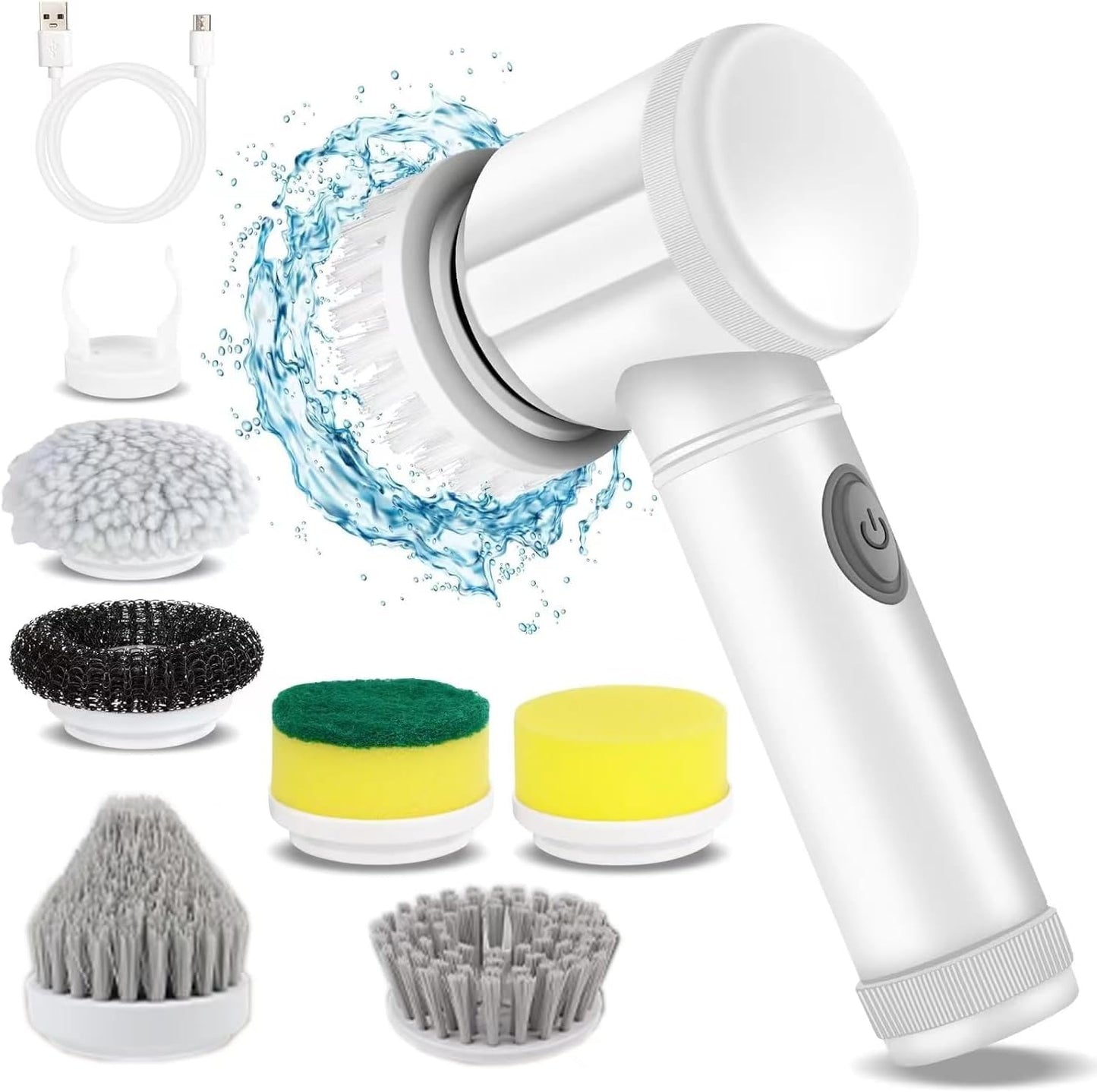 Electric Cleaning Brush Heads for Bathroom Kitchen Cleaning, Electric Spin Scrubber for Tub FloorTile Window Sink