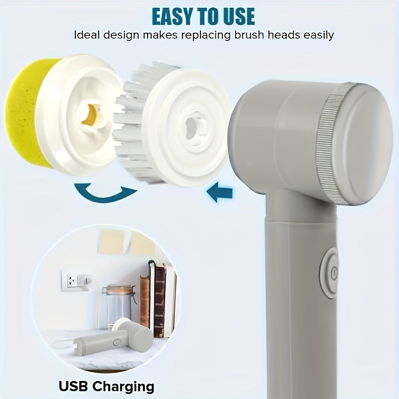 Electric Cleaning Brush Heads for Bathroom Kitchen Cleaning, Electric Spin Scrubber for Tub FloorTile Window Sink
