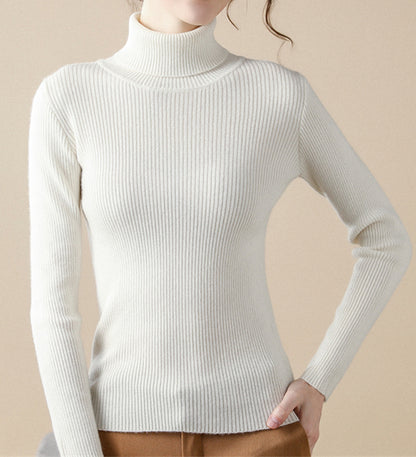 Women Fall Turtle Neck Sweater Knitted Soft Pullovers Cashmere Jumpers Basic Soft Sweaters Female B 2