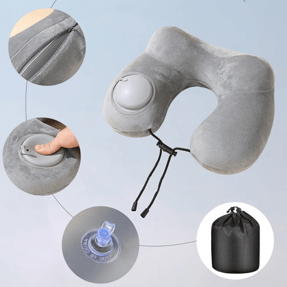 Press And Inflate Portable Neck Pillow For Travel And Outdoor Comfort 2