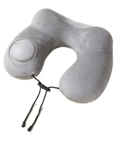 Press And Inflate Portable Neck Pillow For Travel And Outdoor Comfort 4