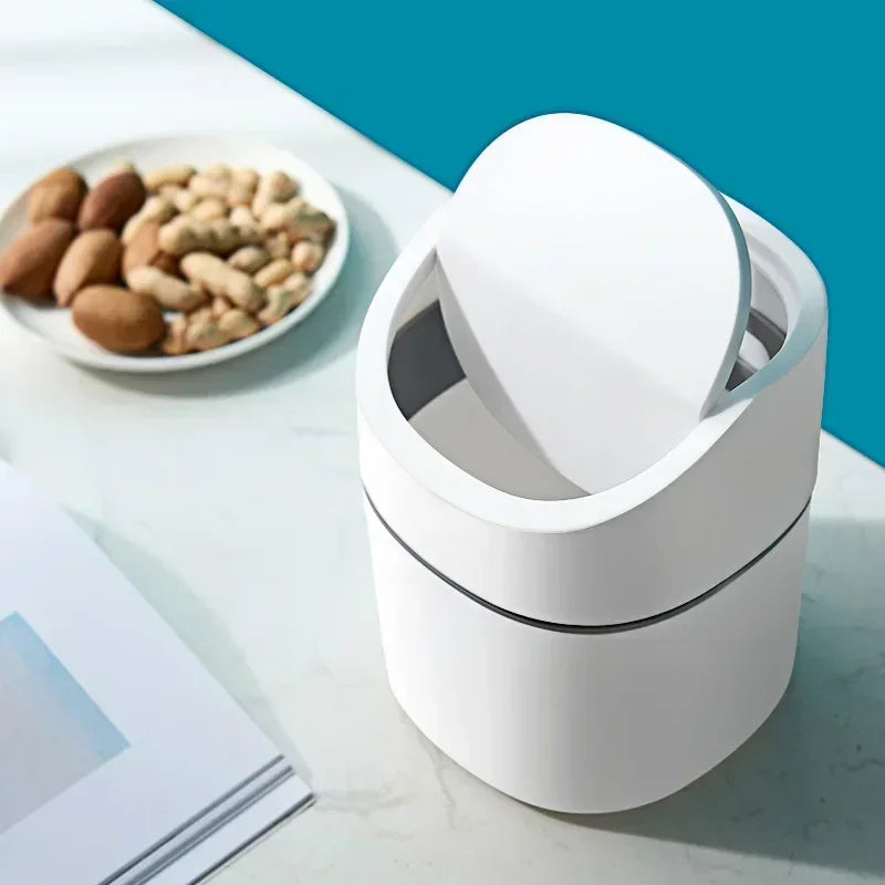 Mini Small Waste Bins Home Table Desktop Garbage Basket Plastic Trash Can Office Supplies Dustbins