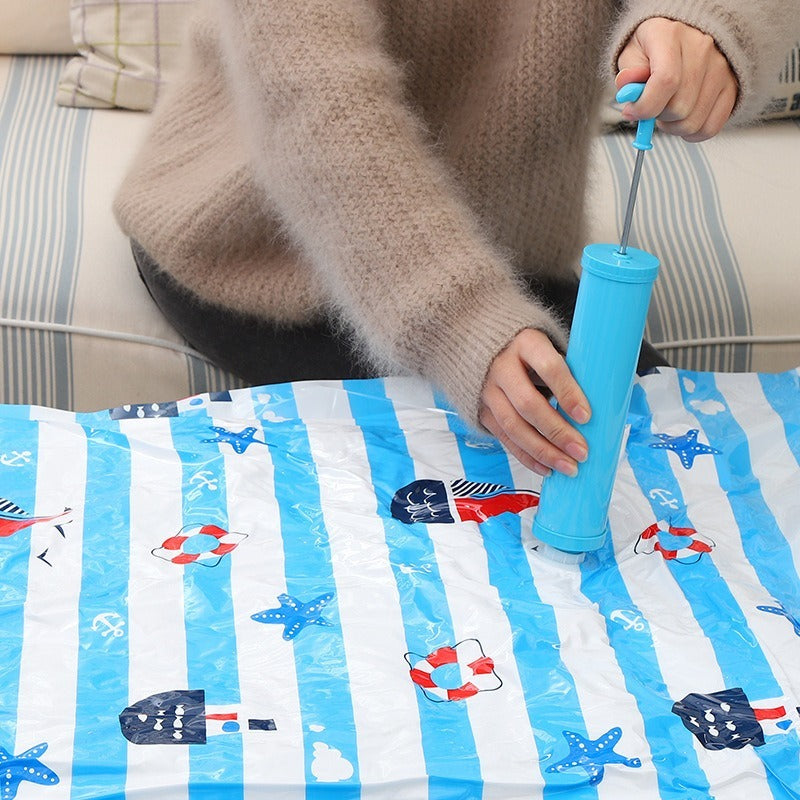 Compressed Space Saving Vacuum Bag Manual Air Pump Suction, Vacuum Seal Storage Bag Supplies, Clothes Storage Tool